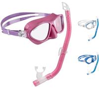 Cressi Moon Kid Combo Set - Maschera Moon + Snorkel Top per Immersioni e Snorkeling, Rosa/Lilla, Taglia Unica, Unisex Bambini