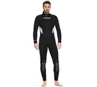 Cressi Castoro Man Monopiece Wetsuit 5 or 7mm, Muta Subacquea Uomo in Neoprene High Stretch Disponibile in 5 o 7 mm, Nero/Grigio 5mm, 4XL