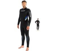 Cressi Castoro Man Monopiece Wetsuit 5 or 7mm, Muta Subacquea Uomo in Neoprene High Stretch Disponibile in 5 o 7 mm, Nero/Blu 7mm, 2XL