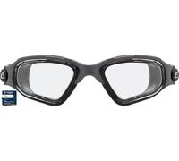 CRESSI Clear Eyes Goggles Black/Grey - Occhialini da Nuoto Unisex In Puro Silicone con Trattamento Molecolare Antiappannamento delle Lenti, Nero/Grigio Lenti Chiare, Taglia Unica