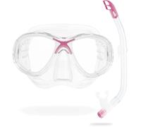 Cressi Combo Set Marea Vip Trasparente/Rosa Set Maschera Sub Marea Jr Vip Single