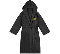 CRESSI Cotton Bathrobe, Accappatoio Sportivo con Cappuccio in Spugna di Cotone Alta qualità Unisex Adulto, Nero/Giallo, L/XL