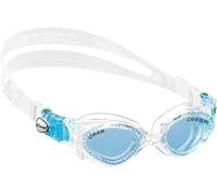 Occhialini nuoto Cressi Crab bianco con lenti trasparenti blu bambini