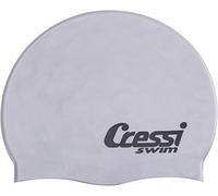 Cressi Cuffia Nuoto Alta Qualità in Silicone Anallergico, Unisex - Adulto, Argento, Taglia Unica