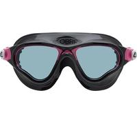 Cressi dal 1946 - Cobra XP Goggles - Occhialini con Facciale Monovolume Lenti Separate Ideali per Nuoto Piscina Snorkeling Triathlon, Anti Fog_Graffi_UV - Nero/Rosa_Lente fumé - Taglia Unica
