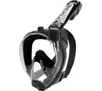 CRESSI dal 1946 - Duke Action Full Face Mask - Maschera Integrale CO2 Sicuro Grande Visione Snorkeling no Fog con Tubo Dry e Supporto Action Cam - Nero/Nero - M/L - Unisex