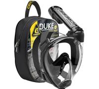 CRESSI dal 1946 - Duke Action Full Face Mask - Maschera Integrale CO2 Sicuro Grande Visione Snorkeling no Fog con Tubo Dry e Supporto Action Cam - Unisex