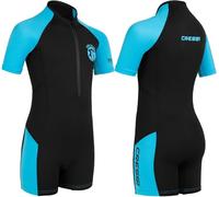 Cressi dal 1946 - Little Shark Muta Shorty 2 mm per Bambini Unisex a Maniche Corte con Protezione Termica e UV per Nuoto Snorkeling e Sport Acquatici con Zip Frontale