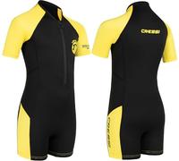 Cressi dal 1946 - Little Shark Muta Shorty 2 mm per Bambini Unisex a Maniche Corte con Protezione Termica e UV per Nuoto Snorkeling e Sport Acquatici con Zip Frontale