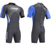 CRESSI dal 1946 - Med X Man 2.5 mm Muta Uomo Shorty in Neoprene Ultra Stretch per Snorkeling Subacquea Nuoto Surf e Sport Acquatici con Zip Posteriore e Colletto Regolabile
