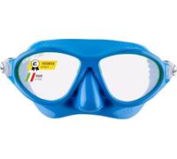 Cressi Moon Kid Mask - Maschera per Immersioni e Snorkeling, Azzurro/Lime, Taglia Unica, Unisex Bambini