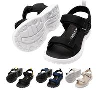 CRESSI Pete Sandal Black/White 45 - Sandalo Unisex Ideale per le Giornate Estive in Spiaggia, Progettato per Comfort e Praticità in Ambienti Acquatici, Nero/Bianco, 45
