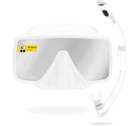 CRESSI dal 1946 - SF1 - Maschera Frameless Squadrata SF1 o Combo Set Maschera SF1 & Snorkel Dry ideale per Immersioni Apnea e Snorkeling, Taglia Unica Adulti