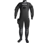 Cressi Desert Man Dry Suit 4mm HD - Muta Stagna per Immersioni in Neoprene Precompresso Hight Density da 4mm, Nero/Grigio, L