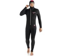 Cressi Diver All-in-One Man Monopiece, Muta Monopezzo 5mm Uomo, Nero/Rosso, XL