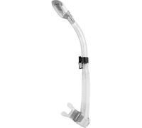 Cressi Dry, Snorkel Adatto per Snorkeling, Apnea e Immersioni Unisex - Adulto, Trasparente/Silver, Taglia Unica