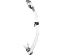 Cressi Dry, Snorkel Adatto per Snorkeling, Apnea e Immersioni Unisex - Adulto, Trasparente/Silver, Taglia Unica