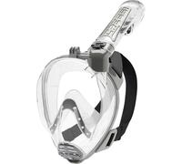 Maschera Cressi Duke Action Full Face per lo snorkeling trasparente/argento (M-L)