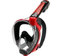 CRESSI Duke Dry Full Face Mask Black/Red M/L - Maschera Integrale Grande Unisex Grande Visione Snorkeling no Fog con Tubo Dry , Nero/RossoM/L