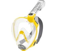 Cressi Duke, Maschera Integrale Grande Visione Snorkeling con Tubo Dry Unisex Adulto, Giallo (Clear/Yellow), S/M