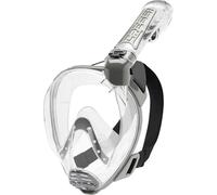 Cressi Duke, Maschera Integrale Grande Visione Snorkeling Con Tubo Dry Unisex Adulto, Trasparente/Trasparente, M L