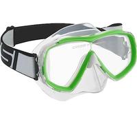 CRESSI Estrella Jr Mask - Maschera Estrella Jr per Snorkeling e Immersioni, Trasparente/Verde, Taglia Unica, Unisex Junior