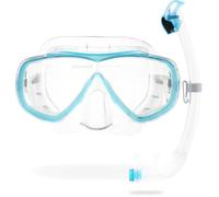 CRESSI Estrella + Seal Dry, Combo Set per Immersioni Snorkeling Unisex Adulto, Trasparente/Acquamarina, Unica