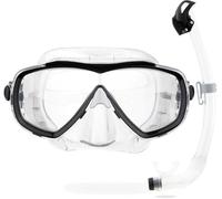CRESSI Estrella + Seal Dry, Combo Set per Immersioni Snorkeling Unisex Adulto, Trasparente/Nero, Unica