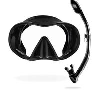 CRESSI F-Dual+Supernova Dry-Combo Set Snorkeling-Nero/Nero