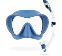 CRESSI F1 - Maschera o Combo Set Maschera Frameless & Snorkel Dry per Immersioni e Snorkeling, Taglia Unica, Unisex