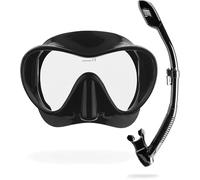 CRESSI F1 - Maschera o Combo Set Maschera Frameless & Snorkel Dry per Immersioni e Snorkeling, Taglia Unica, Unisex