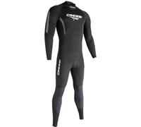 CRESSI Fast Man Monopiece Wetsuit - Muta Monopezzo in Neoprene Bifoderato 1mm High Stretch, Ideale per Immersioni e Snorkeling in Acque Temperate - Nero/Grigio