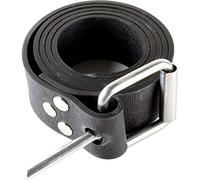Cressi Fibbia Inox Tipo Marsigliese, Portapiombi per Uso Subacqueo Unisex Adulto, Nero/Argento, Cintura Elastica