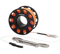 Cressi Finger Spool w/SS Bolt Snap 15m Black, Bobina Tecnica Completa di Sagola e Moschettone Inox Unisex Adulto, Nero