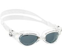 Cressi Flash Small Fit Lady, Occhialini Nuoto a Oculari Separati con Lenti Infrangibili Antiappannamento, AntiGraffio, Anti UV Unisex - Adulto, Trasparente/Bianco_Lente Scura, Taglia Unica