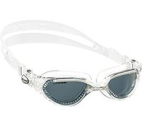 Cressi Flash, Occhialini Nuoto a Oculari Separati Infrangibili Antiappannamento, AntiGraffio, Anti UV Unisex - Adulto, Trasparente/Bianco/Lenti fumé, Taglia Unica