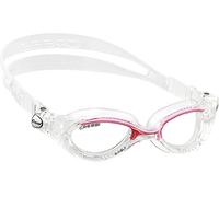 Occhialini nuoto Cressi Flash Medium bianco rosa con lenti trasparenti