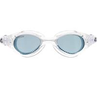 Cressi Flash Small Fit Lady, Occhialini Nuoto a Oculari Separati con Lenti Infrangibili Antiappannamento, AntiGraffio, Anti UV Unisex - Adulto, Trasparente/Bianco_Lente Scura, Taglia Unica