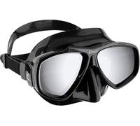 CRESSI Focus Mask Black Mirrored Lens, Maschera per Immersioni e Snorkeling Unisex Adulto, Nero/Lenti Spectra Specchiate Argento, Unica