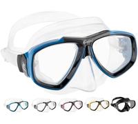 Cressi Focus - Maschera Snorkeling Sport Subacquei Regolabile Unisex, Maschera Subacquea Adulti Ragazzi Compatibile con Lenti Graduate -1.00 > -8.00 e Diotrie 0.5, Maschera Sub Aderente Antiacqua, Blu