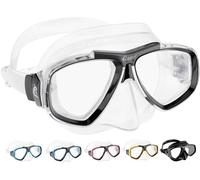 Cressi Focus Maschera Adatta per Attivita Subacquea, Compatibile con Lenti Graduate Optional da -1.00 a -8.00 Diottrie con Intervalli di 0.5 Diottrie, Trasparente