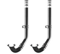 Cressi Gringo Snorkel SIL. Black/Tube Black (Confezione da 2)