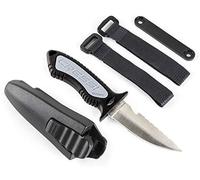 Cressi Coltello Grip Piccolo subacqueo punta regolare acciaio Nero/Argento
