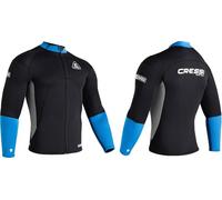 CRESSI Guardian Jacket, Giacca in Neoprene Bifoderato 2mm Uomo, Nero/Blu, M/3