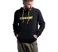 Cressi Hoodie Unisex - Felpa Sportiva con Cappuccio e Coulisse, Nero/Giallo, XXXL, Unisex Adulto