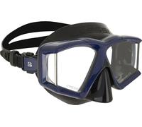 CRESSI Horizon Mask, Maschera per Immersioni e Snorkeling Dotata di 4 Vetri Temperati Separati Unisex Adulto, Nero/Blu, Unica