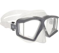 CRESSI Horizon Mask, Maschera per Immersioni e Snorkeling Dotata di 4 Vetri Temperati Separati Unisex Adulto, Trasparente/Grafite, Unica