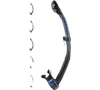 Cressi Itaca Ultra Dry Snorkel - Aereatore Dry per Immersione Apnea e Snorkeling, Nero/Blu Metal, Unisex Adulto