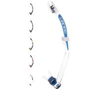 Cressi Itaca Ultra Dry Snorkel - Aereatore Dry per Immersione Apnea e Snorkeling, Trasparente/Blu Metal, Unisex Adulto