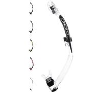CRESSI Itaca Ultra Dry Snorkel - Aereatore Dry per Immersione Apnea e Snorkeling, Trasparente/Nero, Unisex Adulto